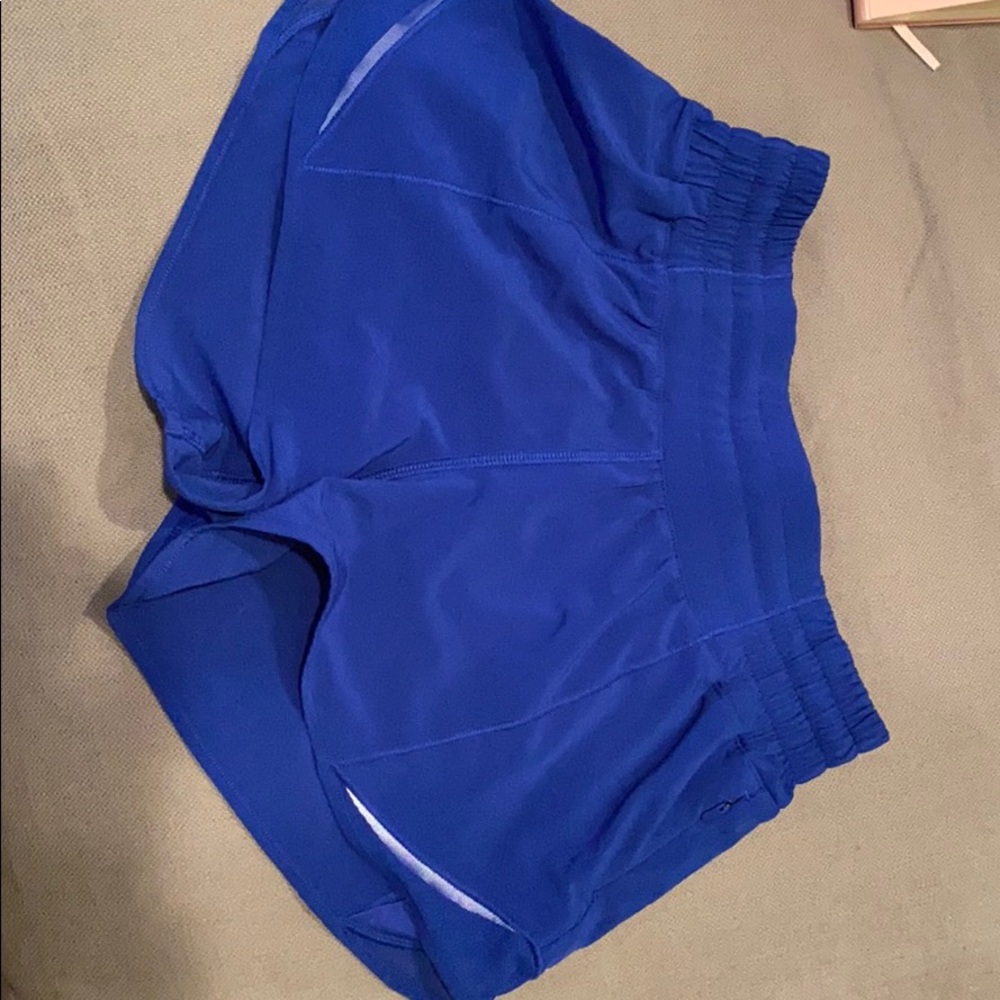 sapphire blue lululemon hotty hot shorts